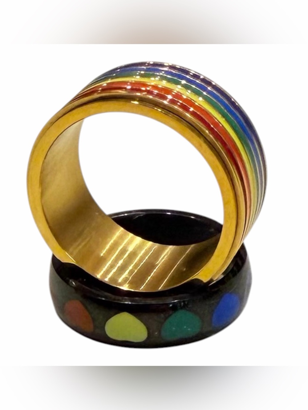 Rainbow Pride Rings Sizes 10 & 11.